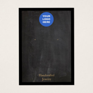 Add Logo Black Rustic Earring Display Card