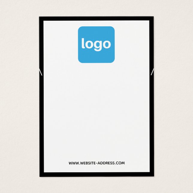 Add Logo Black  White Necklace Display Holder  (Front)