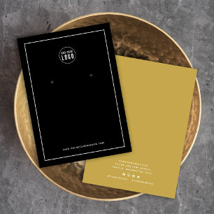 Add Logo Border Custom Colour Earring Display Card