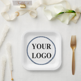 ADD LOGO Bridal Shower Plates Blush Pink Green