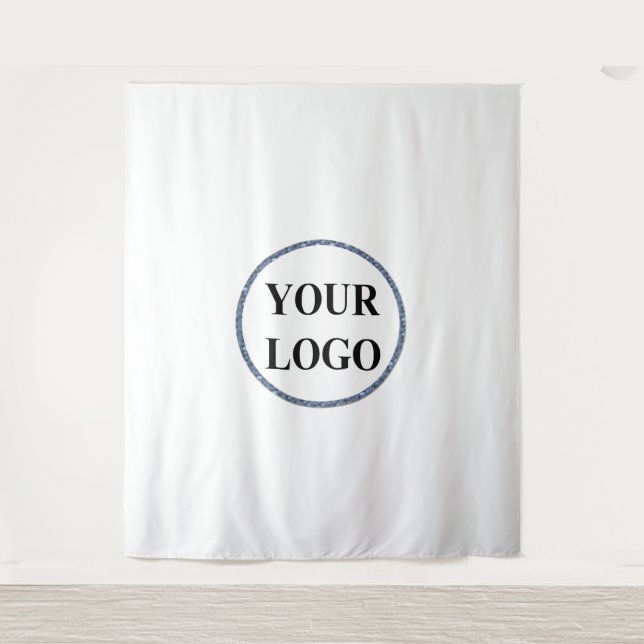 ADD LOGO Bridal Shower Tapestries Elegant Modern (Front)