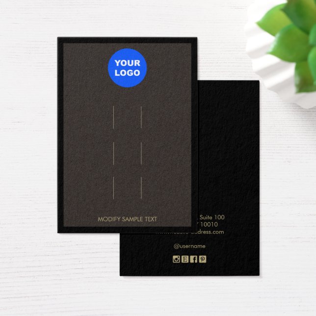 Add Logo Brown Three Hair Clip Display (Desk)