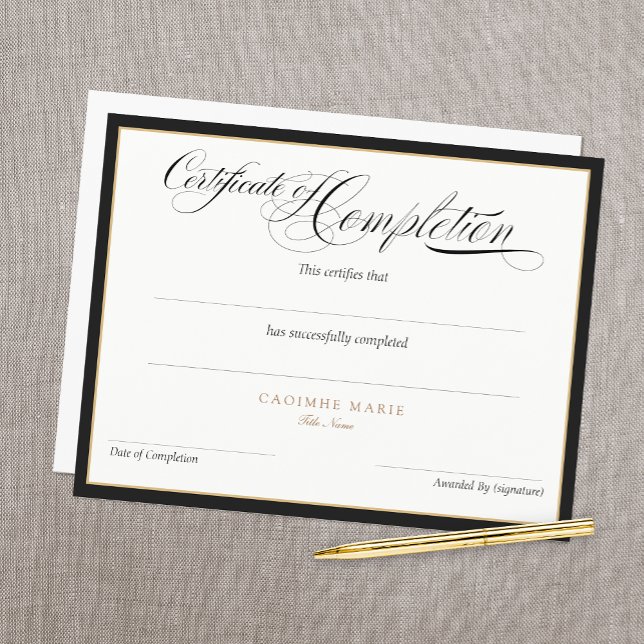 Add Logo Certificate of Completion Award (Creator Uploaded)
