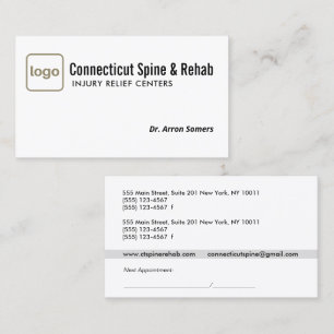 Add Logo Chiropractic Chiropractor Appointment  Bu Business Card