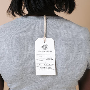 Add Logo Clothing Washing Instructions Price Hang Gift Tags