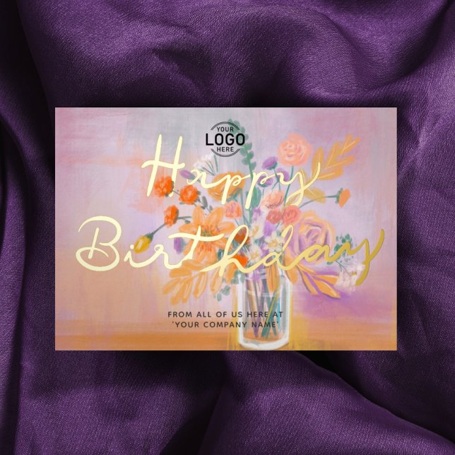 Add Logo Colourful Floral Bouquet Business Birthda (Creator Uploaded)