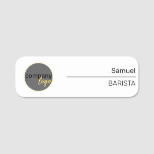 ADD LOGO COMPANY BRAND BUSINESS STAFF UNIFORM NAME TAG