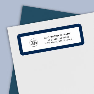 Add Logo Custom Border Business Return Address