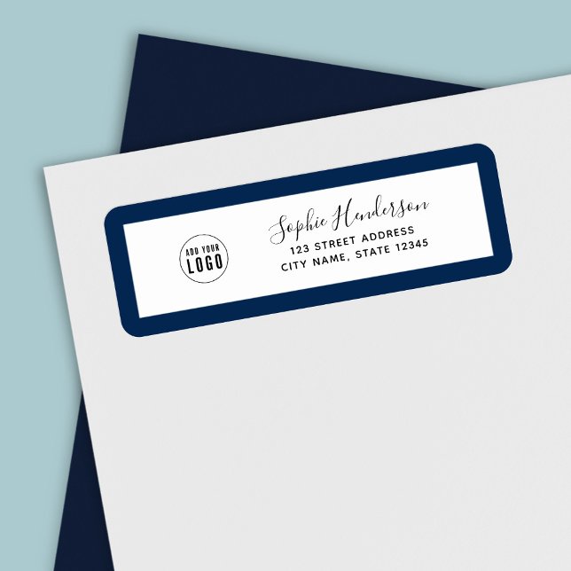 Add Logo Custom Border Calligraphy Return Address (Creator Uploaded)