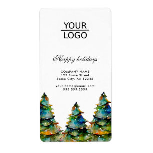 Add Logo Custom Text Christmas Pine Tree Promotion