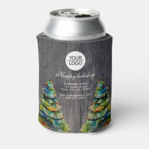 Add Logo Custom Text Christmas Tree Promotion Can Cooler
