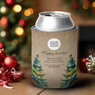 Add Logo Custom Text Christmas Tree Promotion Can Cooler