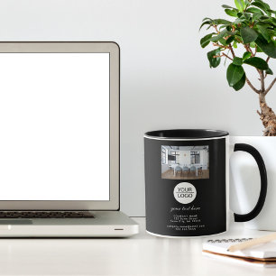Add Logo Custom Text Company Promotion Photo Mug