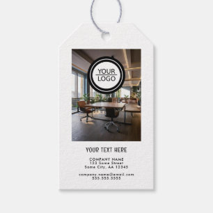 Add Logo Custom Text QR Code Company Photo Gift Tags