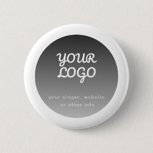 Add Logo   Dark Grey Gradient White Border 6 Cm Round Badge