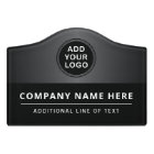 Add logo dark grey satin gradient black business