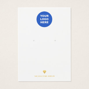 Add Logo  Earring Display Card Gold Diamond Icon