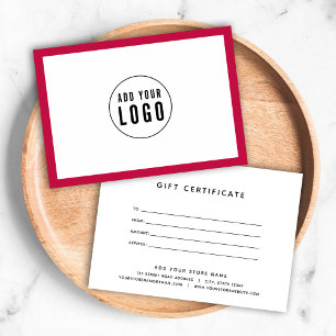 Add Logo Editable Border Colour Gift Certificate