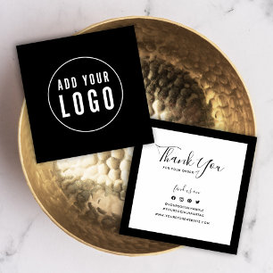 Add Logo Editable Border Social Thank You Insert