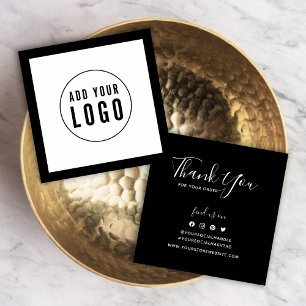 Add Logo Editable Border Social Thank You Insert
