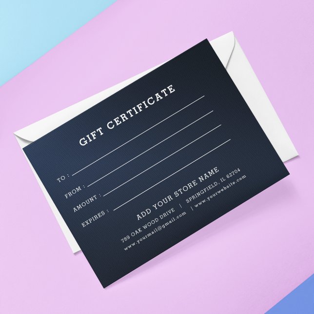 Add Logo Editable Business Gift Certificate ( Business Gift Certificate With Logo)