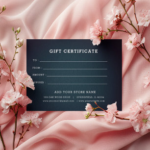 Add Logo Editable Business Gift Certificate
