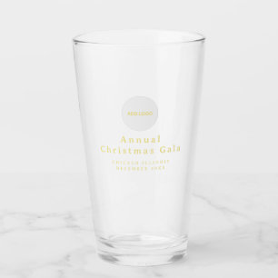 Add Logo Elegant Gold Glass Cup
