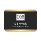 Add logo first name title faux golden borders