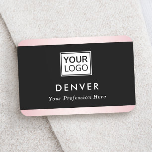 Add logo first name title pink gradient borders tag