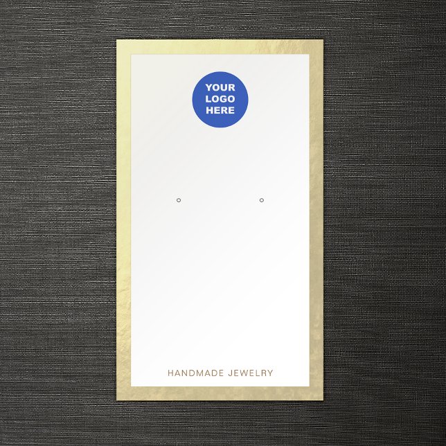 Add Logo Gold Border Earring Display Card (Creator Uploaded)