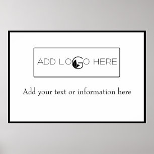 Add Logo Here Small Business Promotion Sign