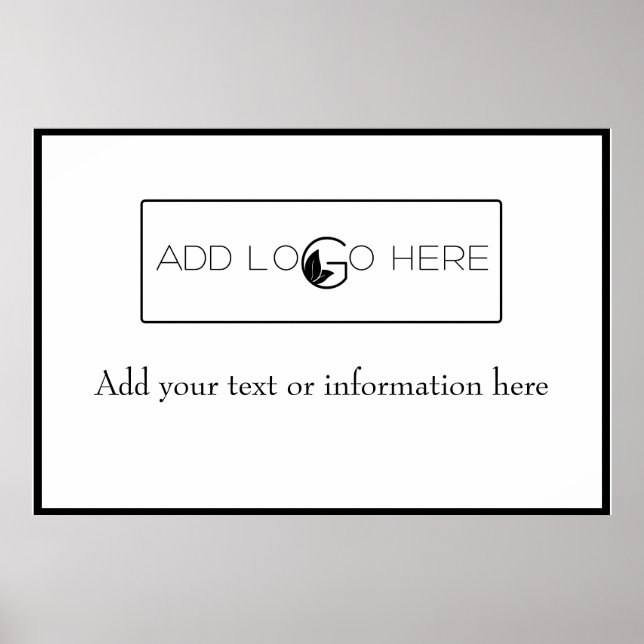 Add Logo Here Small Business Promotion  Sign (Front)