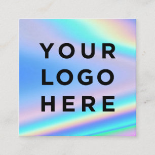 Add Logo Holographic Square Business Cards