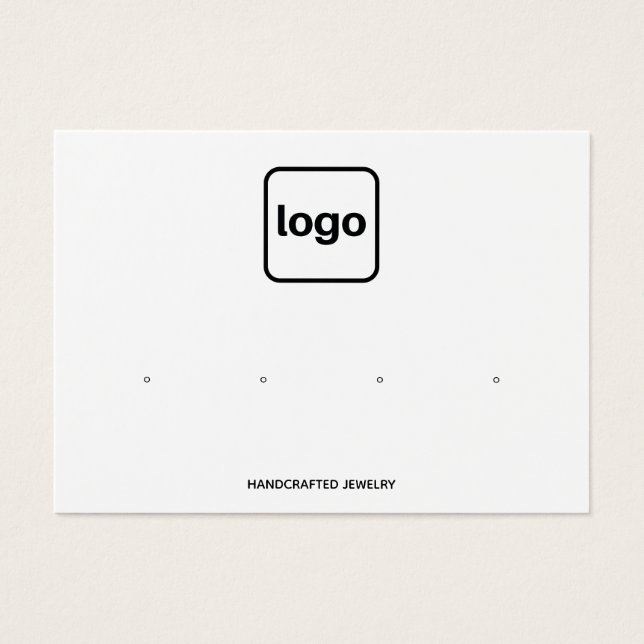 Add Logo Horizontal Four Earring Hole Sets Display (Front)