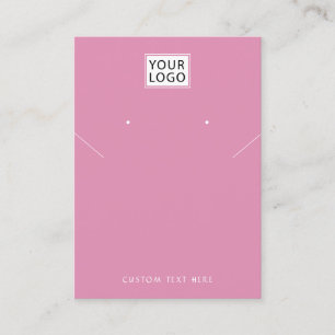 Add logo Jewellery black necklace earring display  Business Card