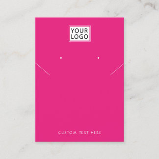 Add logo Jewellery black necklace earring display Business Card