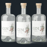 Add Logo Juniper Branch Custom GIN  Liquor Bottle Label<br><div class="desc">Add your logo. Elevate your gin bottles with this elegant Vintage Juniper Branch Custom Bottle Label, perfect for distilleries, special events, or personalised gifting. Featuring a beautifully detailed illustration of a juniper branch, this label pays homage to the botanicals that give gin its distinctive flavour. The timeless botanical design adds...</div>