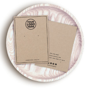 Add Logo Kraft Earring Display Card