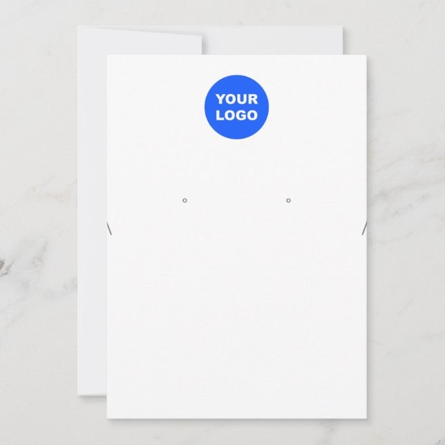 Add Logo Large Necklace Earring Display Invitation (Front)
