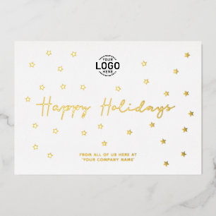 Add Logo Minimalist Gold Stars Business Holidays