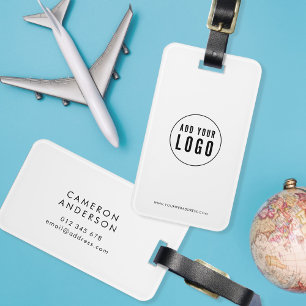 Add Logo Modern Corporate Business Custom Colours Luggage Tag
