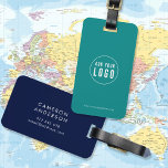 Add Logo Modern Corporate Business Custom Colours Luggage Tag<br><div class="desc">Add Logo Modern Corporate Business Custom Colours Luggage Tag that's perfect for you and your employees when travelling for work. Background colour on the front and back is editable, click "Edit" to change the colour Personalise it by replacing the placeholder text and the placeholder image with your own logo. For...</div>