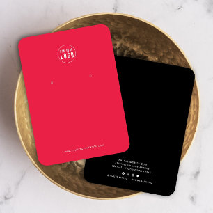 Add Logo Modern Custom Colour Earring Display Card