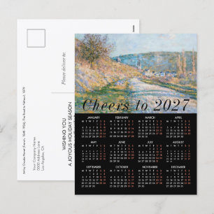 Add Logo Monet Art Painting Calendar 2027 Business Holiday Postcard