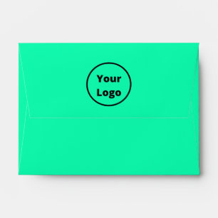 Add logo neon turquoise envelope