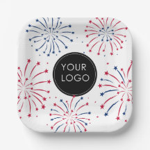 Add Logo Patriotic Business Company Fireworks