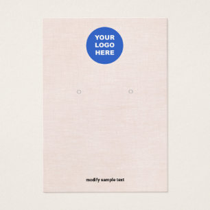 Add Logo Pink Earring Display Card