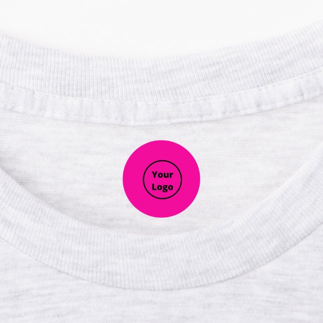 Add logo plain pink employee labels (Affixed)