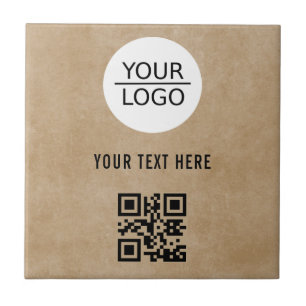 Add Logo QR Code Custom Text Promotion  Tile