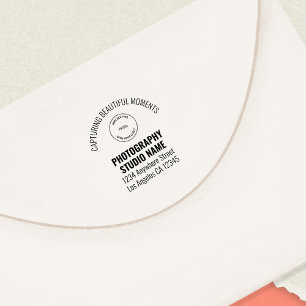 Add Logo Quote Return Name Address Photographer Self-inking Stamp
